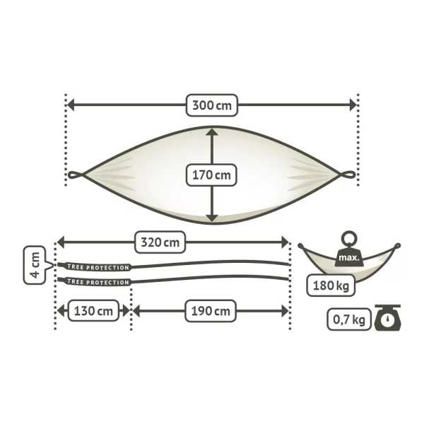 La Siesta Single travel hammock Colibri 3.0 Sunrise CLT17-22