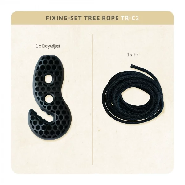 La Siesta Fixing-Set Tree Rope Black für Hängestühle TR-C2